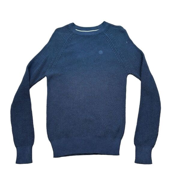 Men’s‎ Duck and Cover Brand Blue Waffle Knit Long Sleeve Sweater Size Small - Picture 2 of 8